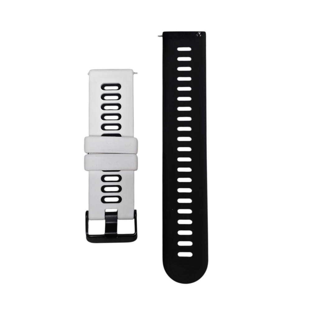 Samsung Smartwatch Band Unisex Black White Silicone 22mm Compatible Accessories